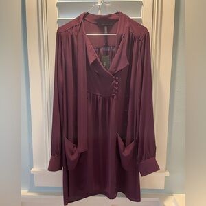 BCBGMaxAzria Deep Purple Shift Dress